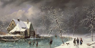 Winter Scene by Louis Claude Mallebranche